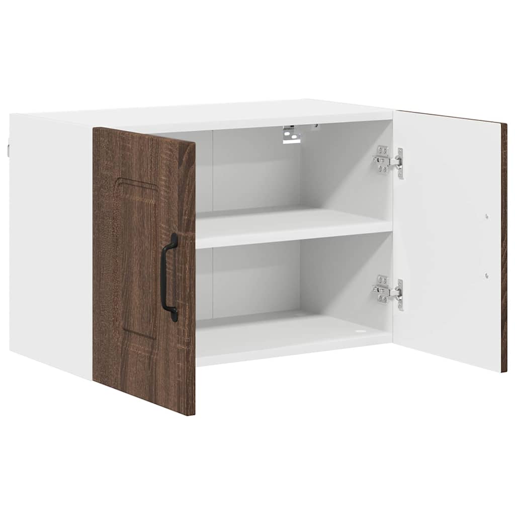 Kitchen Wall Cabinet with Shelf 2 pcs Brown Oak 60 x 31 x 40 cm